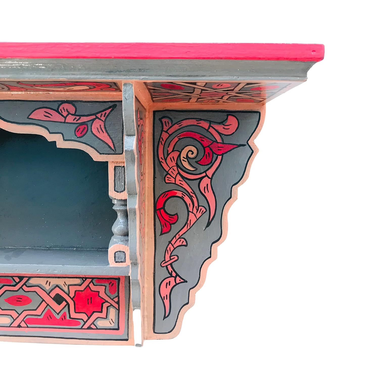 Moroccan Hand Painted Floating Shelf