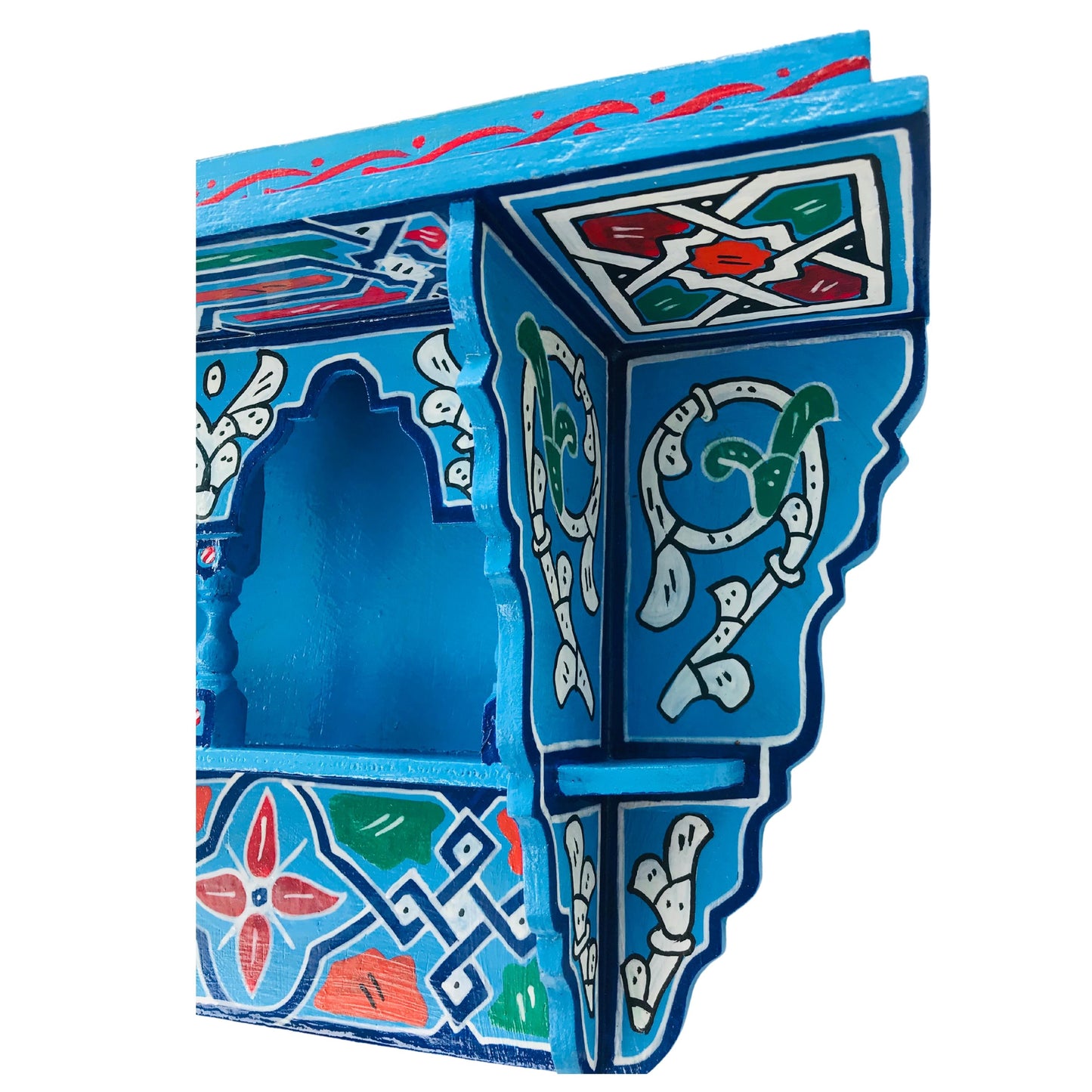 Moroccan Handpainted Zouak Wood Shelf